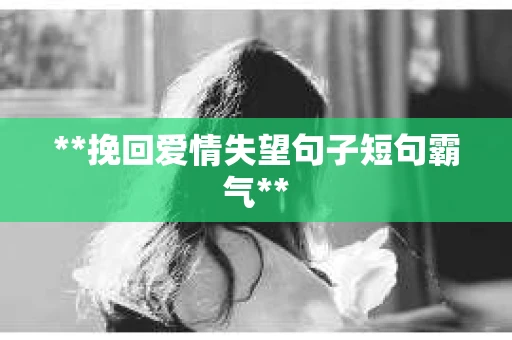 **挽回爱情失望句子短句霸气**