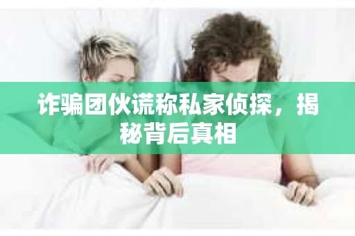 诈骗团伙谎称私家侦探，揭秘背后真相