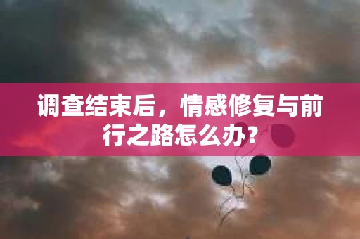 调查结束后，情感修复与前行之路怎么办？