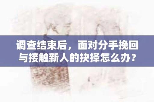 调查结束后,面对分手挽回与接触新人的抉择怎么办? 调查结束后,面对分手挽回与接触新人的抉择怎么办?