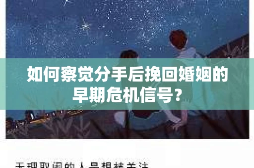 如何察觉分手后挽回婚姻的早期危机信号？