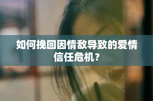 如何挽回因情敌导致的爱情信任危机? 如何挽回因情敌导致的爱情信任危机?